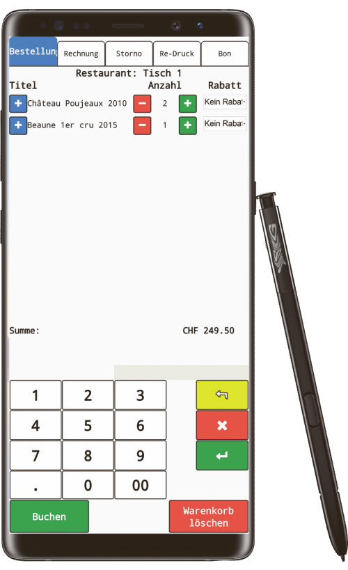 mobile Kasse Kassensystem Android Samsung